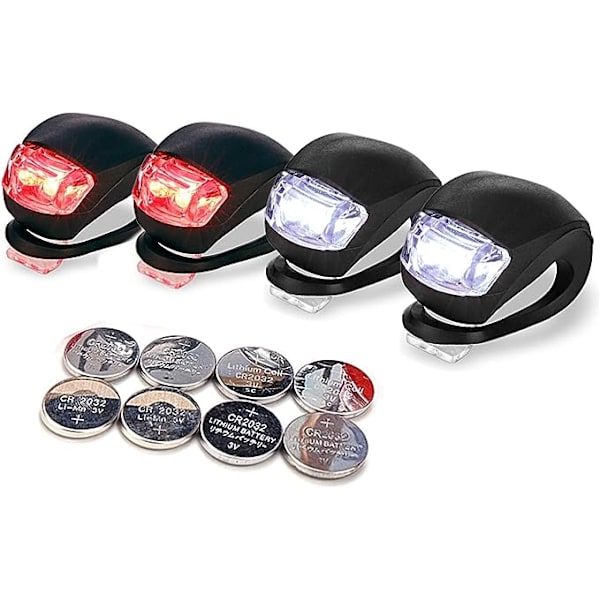 Sykkellys - Silikon LED-sykkellys - Front- og baklykt for sykkel