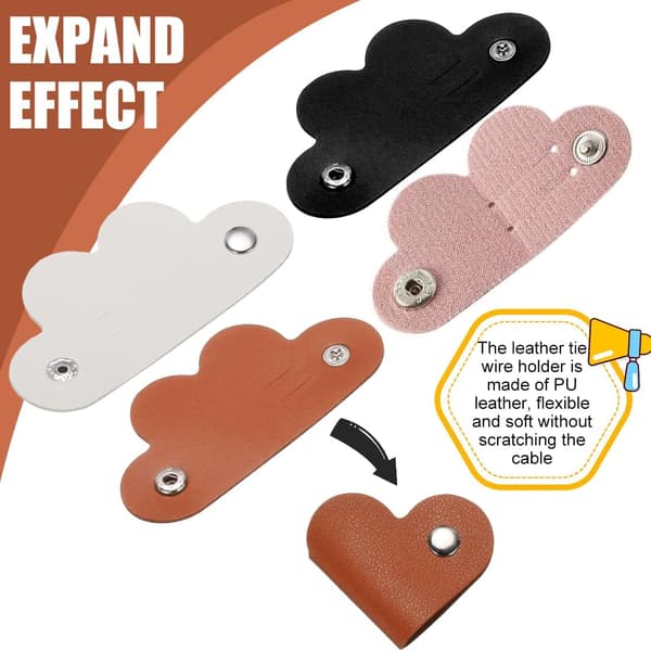 Stykker Genanvendelige Kabelbindere Kabelholder, Kabelclips