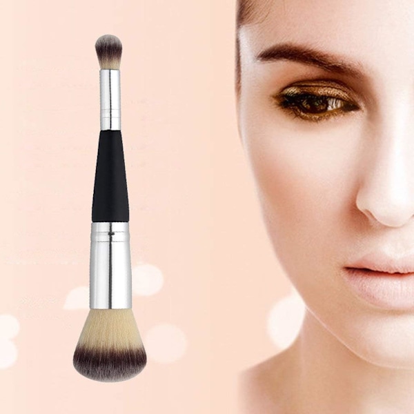Dobbeltsidet foundationbørste - Essentiel kosmetisk makeup til