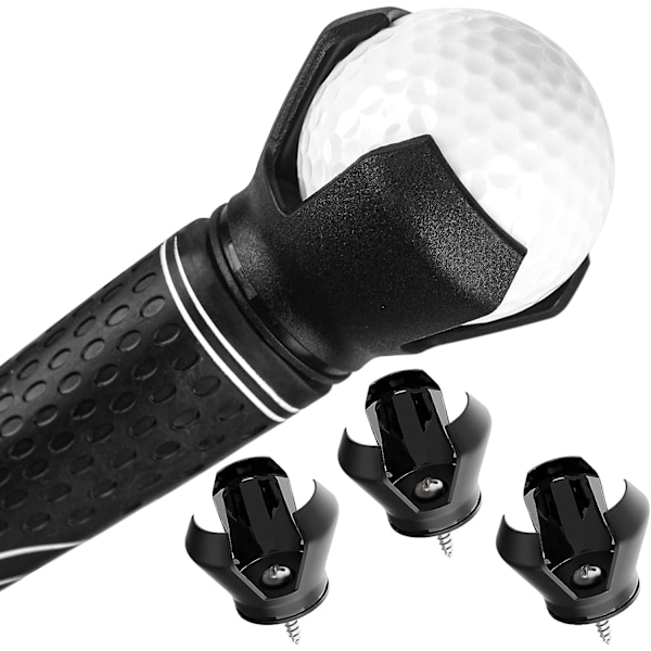 3-pack 3-prongad golfbollplockare - Svart - Bärbar gripare T