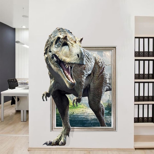 3D Dinosaur Wall Decal - til børns soveværelse, legerum, babypleje