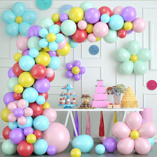 Balloon Combo Kit Macaron Theme Balloon Decoration Kit Balloon Chain Set Latex Balloon Wedding Birth