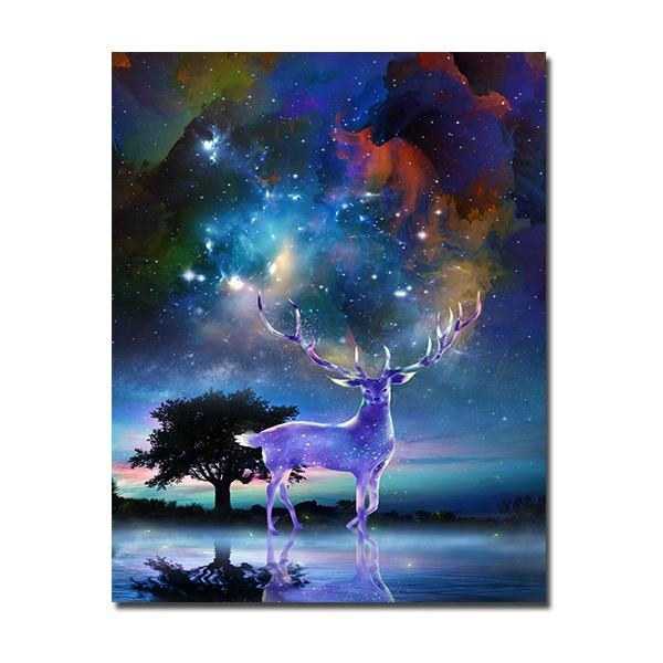 Full Diamond Painting Cross Stitch Deer Star 5d Dia
