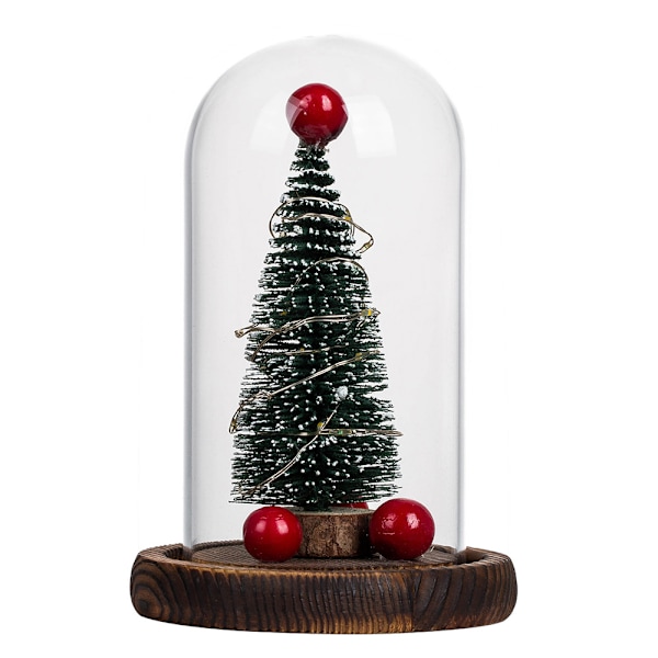 Glaskupa Julgran, Mini Snöiga Julgranar, Nytt Glas