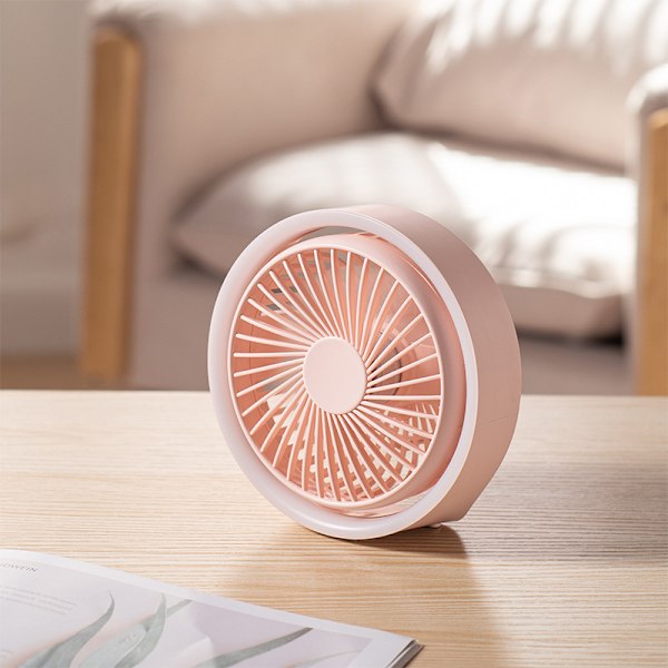 x Mini USB Pöytätuuletin (Pinkki), Kannettava ja Hiljainen, 3 Säädettävää Nopeutta, Ladattava, 1800 mAh, Kotiin, Makuuhuoneeseen, Matkoille, Autoon ja Leirintään