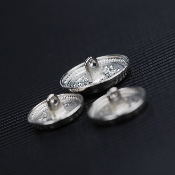 14 kpl Hopea Metalli Blazer-Napit Sarja 23mm 18mm Blazer-Napit Miehille Metalli Puku Napit Miehille Hopea Napit Blazerille
