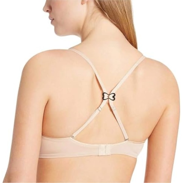12 stk. BH-strop Holdere Clips til Racerback, BH-strop Clips Anti-Slip Spænder Skjuler Stropper til Ryg til Kvinder Krydsryg Konvertere Justerbar BH S