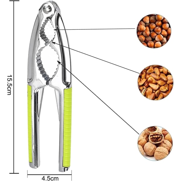 1 stk nøtteknekker, metall nøtteknekker, sklisikker håndtak nøtteknekker,