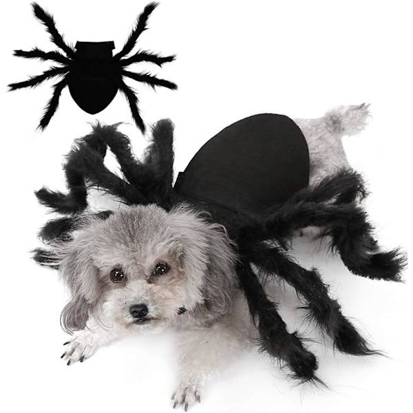 Halloween-koirien ja -kissojen asu, karvainen jättimäinen simulointihämähäkki, lemmikkieläinten asut, cosplay-asu