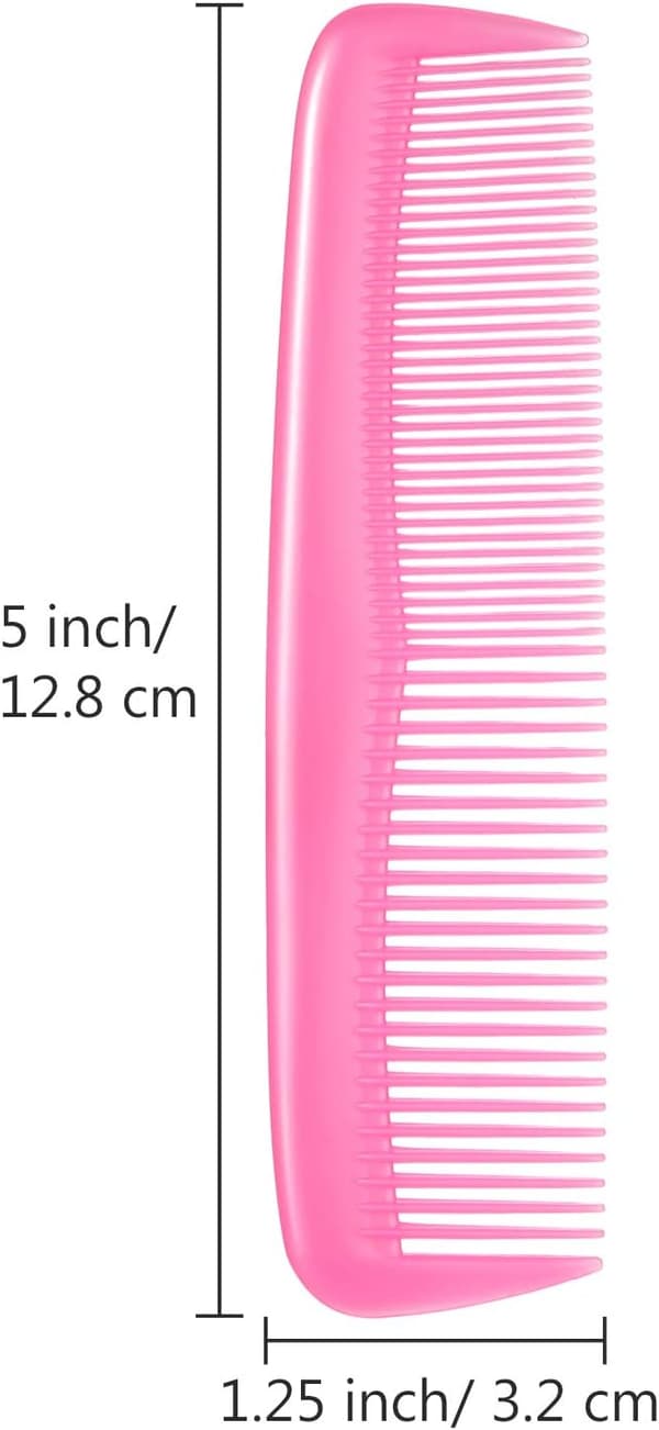 Värikäs hiuskampasetti, 12 kampaa
