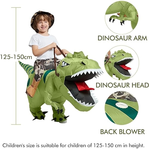 dinosaurus puku, lapsidinosauruspuku, puhallettava puku halloween cosplay-juhliin jouluun