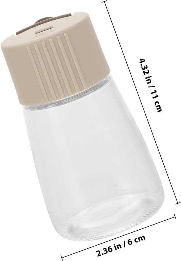 Set med 4 små kryddburkar i glas, kökskryddflaskor för förvaring och portionering i köket