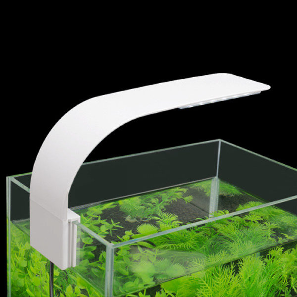 Akvarium Vattenväxtlampa, Blå och Vit Ljusklämma Lampa, LED Fisk Tank Lampa Black