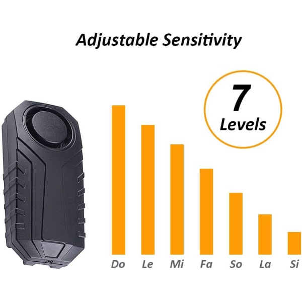 Trådlöst Larm för Motorcykel/Cykel, Säkerhetslarm mot Stöld