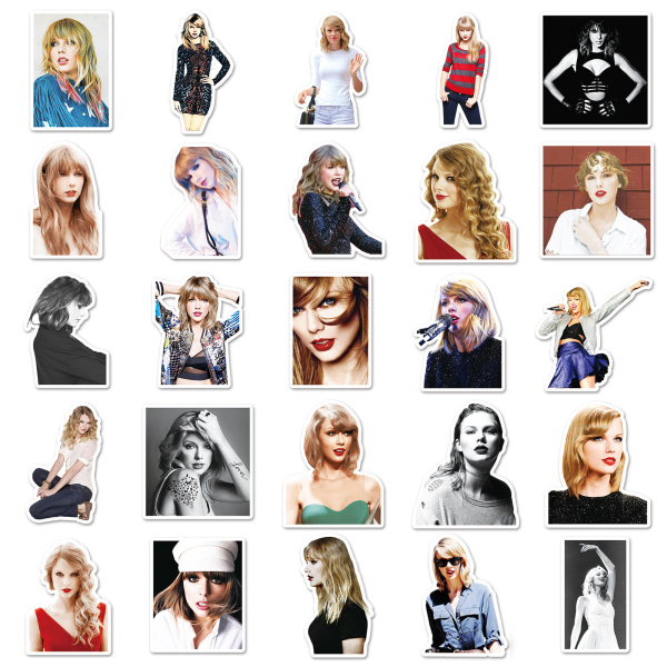 50 kappaletta laulaja Taylorin seksikkäitä graffititarroja, matkalaukkuja, l