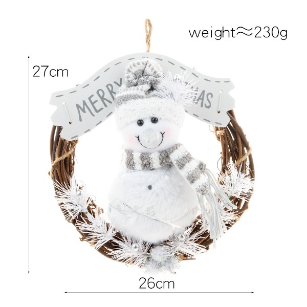 1 st Snögubbe Julkrans, Rattan Julkrans, Jul