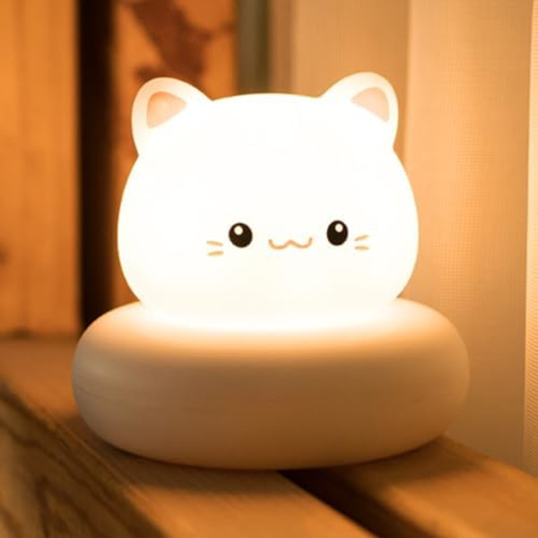 83x83x77mm Laddningsbar Katt Nattlampa Flickrum Dekoration Nyfödd Present