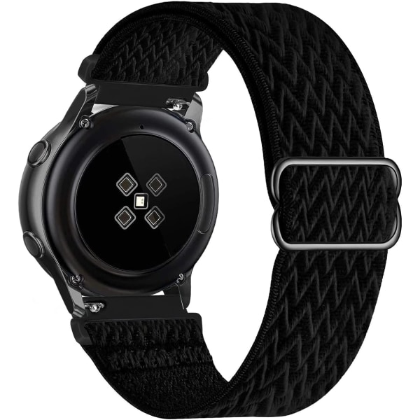 Nylon sportsrem, svart, 20 mm, rem kompatibel med Samsung G