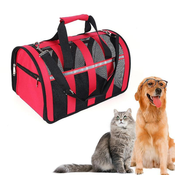Hunde- og katbæretaske Kæledyrsbærere Rejsestoftaske Sammenfoldelig B