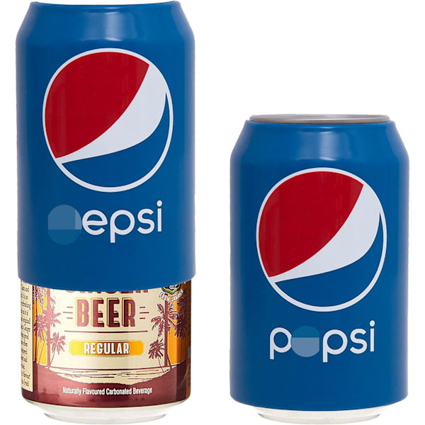 (blå) 2-pack ölburkskydd, dölj en öl, 330 ml, silikonölburkshylsa, lämplig för utomhuskvällen