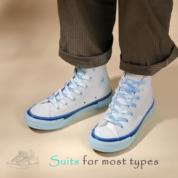 Tasaiset - värjätyt kengännauhat [ 2 paria ] 8 mm 140 cm Premium Quali