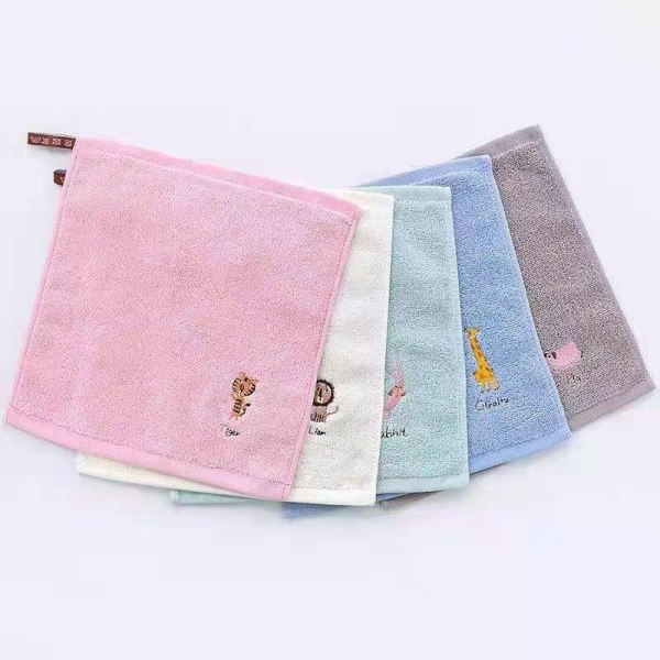 5 Pakke barnevaskekluter - Myke håndklær - 5 farger - Babybadehåndkle - 25 x 25 cm - Flerfarget