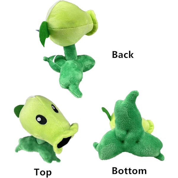 7\" Plants VS Zombies Plyschleksaker PVZ Mjuk Plyschdocka Grön Pe