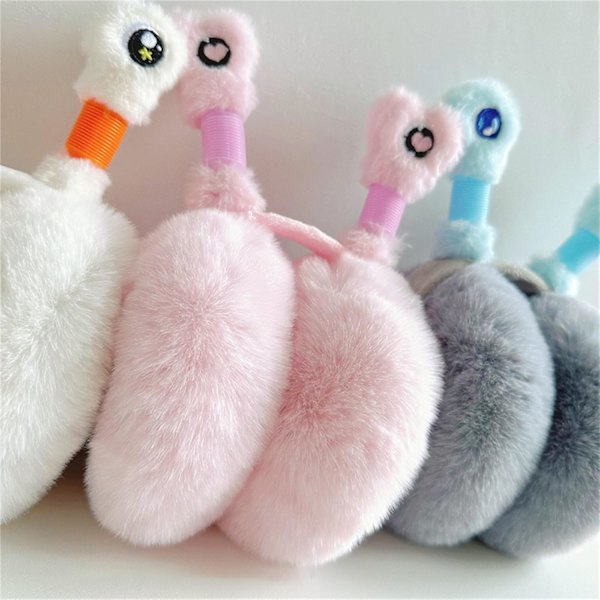Sööt teokarvan korvanlämmittimet LED-valolla aikuisille ja lapsille, pojille ja tytöille, lämpimät ja pörröiset plushiset korvanlämmittimet pop-putkilla