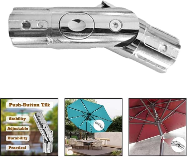 Reservedele til parasol i aluminium, stangforbindelse, justerbar vinkel