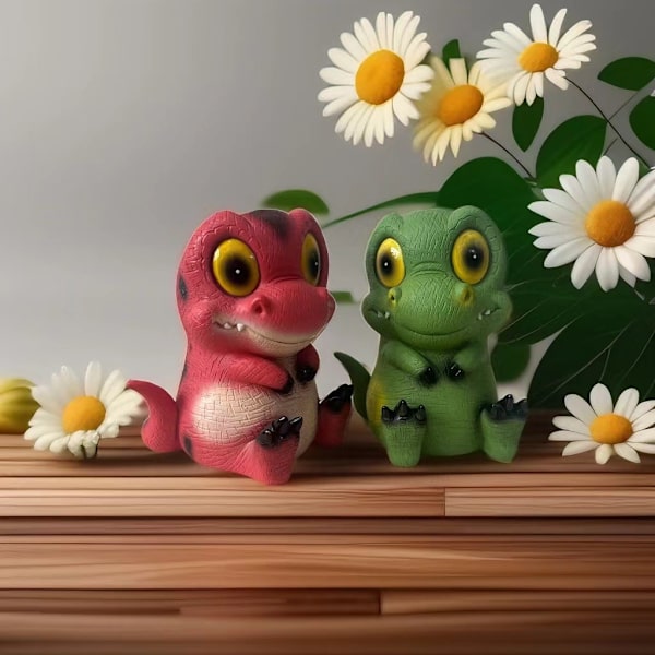 1 kpl söpö dinosaurus-kynäpidike, dinosaurus-kynäpidike työpöydälle, hartsi-dinosaurus-työpöytävarusteet, monitoiminen järjestäjä