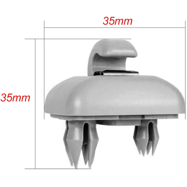 Solskjerm Klips, Bil Solskjerm Henger, for Audi A1, A3, A4, A5, Q3, Q5 (8E0, 857, 562) A7, B6, B7, B8, S4, S5, Grå