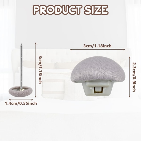 20 STK Dynetrekkfester Dynetrekk Klemme Dynetrekkfeste Dynetrekk Grips Dynetrekk Feste Klemme Dynetrekk Holder Klemme for Madrass Grå