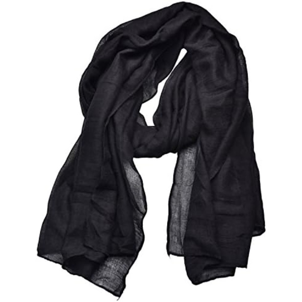 Dam Scarf i Bomull, Lätt och Mjuk, Solid Färg, Sjal