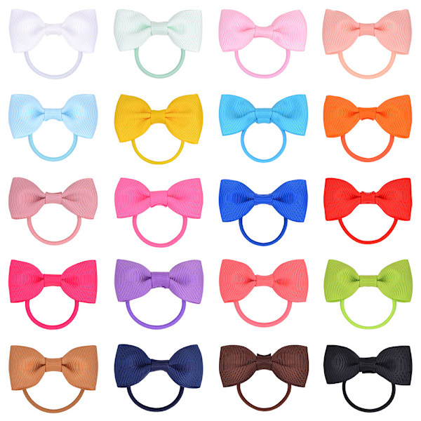 20 stk. Baby Girls Hårbånd, Grosgrain Bånd Hårbånd, Hestehaleholder, Hårbånd Tilbehør Til T