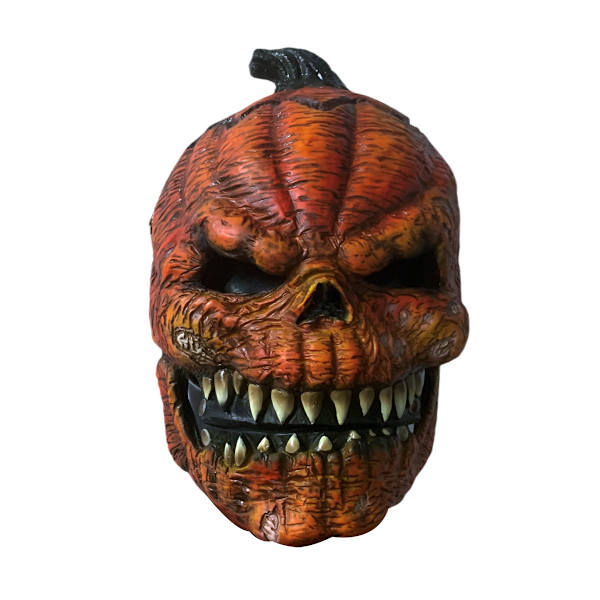 Halloween Evil Pumpkin Head Mask Scary Funny Mouth Movable Masks Wraith Pumpkin Adult Mask, Standard