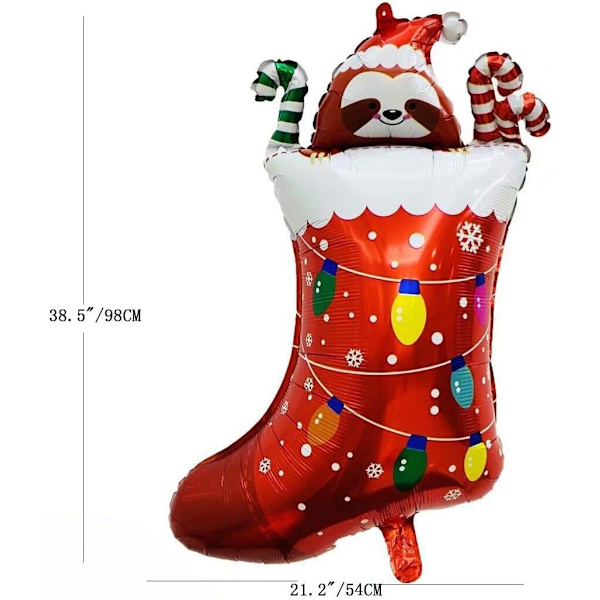 6 stk julealuminiumsballonger store snømann julenisse T