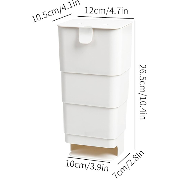 10×26.5×10.5cm Indkøbspose Dispenser, Indkøbspose Organiser | Væghængt Indkøbspose Opbevaring, Let Tilgængelig Pose