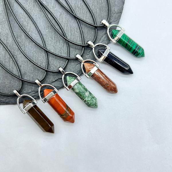 6 stk Krystall Nøkkelring Chakra Energi Healing Krystall Stein Nøkkelring
