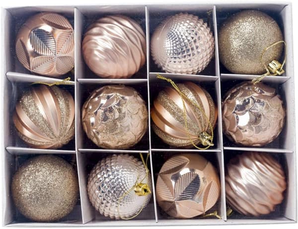 Julekuler Ornamenter, Julepynt Baubles Ornamenter, Jul
