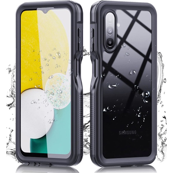 (Svart) Vattentätt fodral för Samsung Galaxy A13 5G med inbyggt skärmskydd - Robust helkropp, vattentätt, dammsäkert
