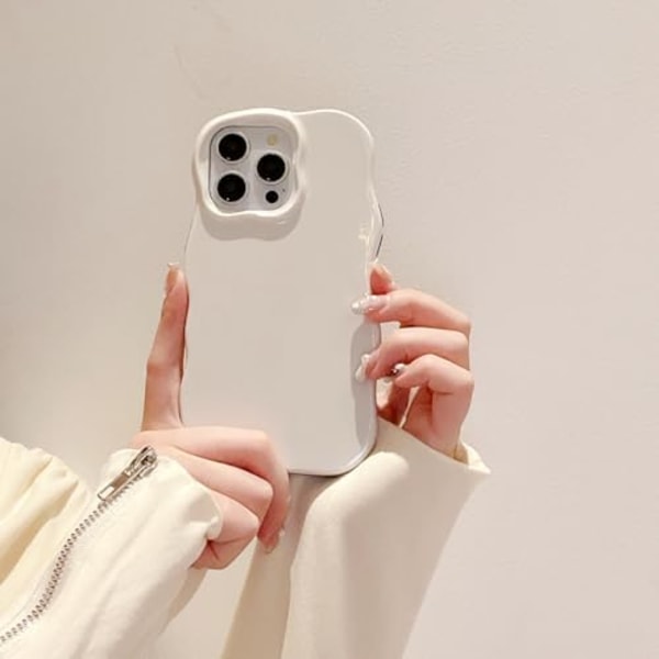 Vågrörsfodral för iPhone 15 Pro Max 6,7 tum, Sött Candyfärgat Slimfodral med Stötskydd
