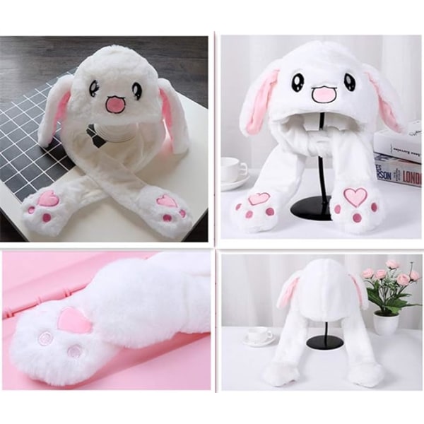 Woman Girl Funny Plush Ear Animal Hat Birthday Gift Toy with Movi