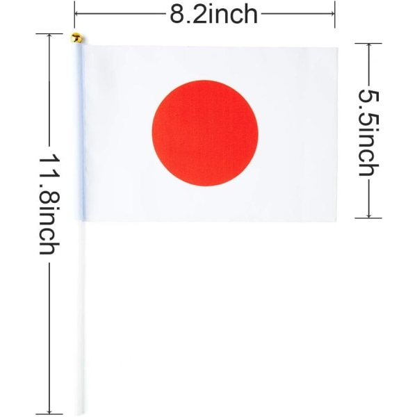 Japansk flagg Liten japansk pinne Mini håndflagg Dekorasjoner