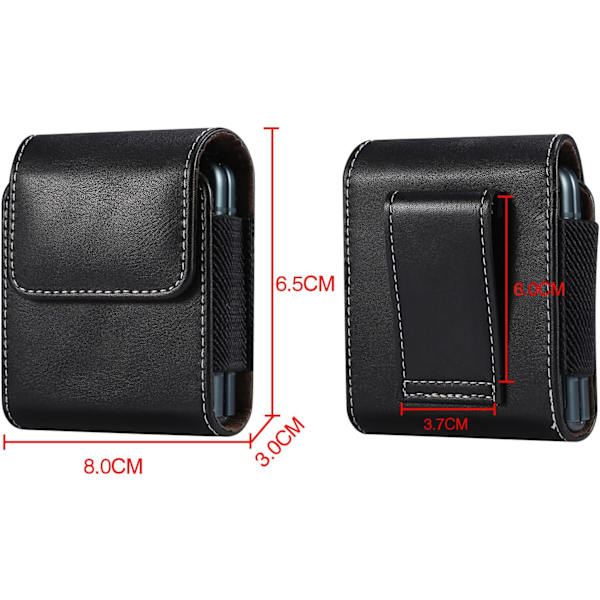 Bältesväska Telefonfodral Holster för Samsung Z Flip 4 (2022) / Z Flip 3 - Svart