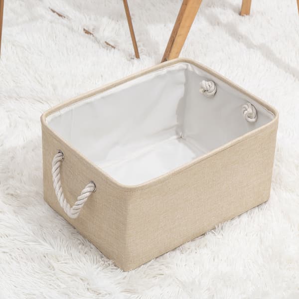 Tygförvaringslåda, 1-pack (ljus khaki, liten)