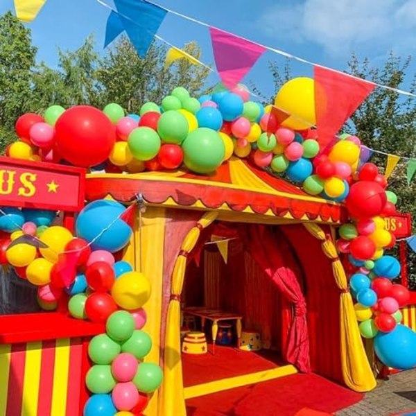 2 stk RUBFAC 120 Balloner Assorteret Farve 12 Tommer Regnbue Latex Balloner, 12 Lyse Farver Party Balloner til Fødselsdag B