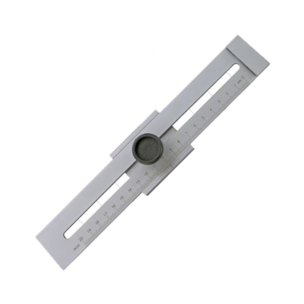 200mm parallel markør snor lineal - Kulstofstål - Krom overflade