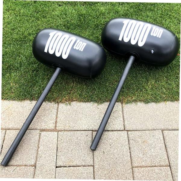 （60cm）2 stk. oppusteligt hammerlegetøj oppustelig kølle børn mini lykkehjul poolparty hammer kæmpe oppustelig