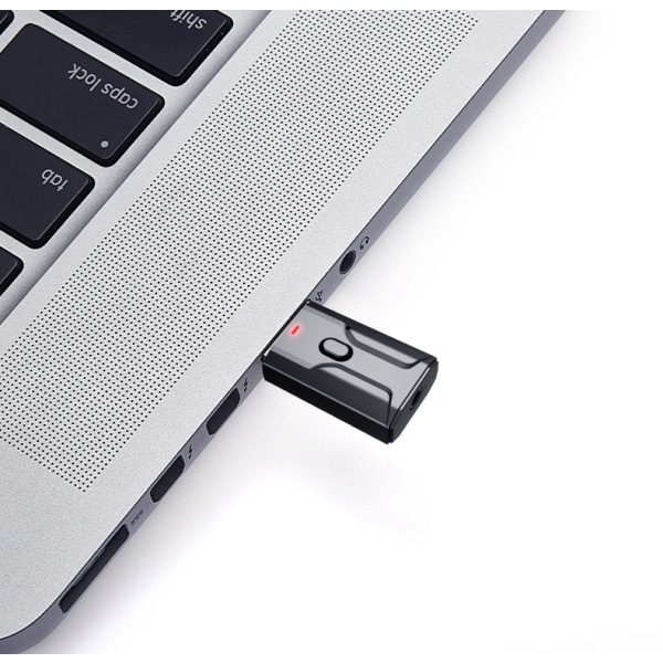 1 st Bluetooth 5.0 sändare och mottagare, USB trådlös ljudadapter med 3,5 mm ljudkabel, L