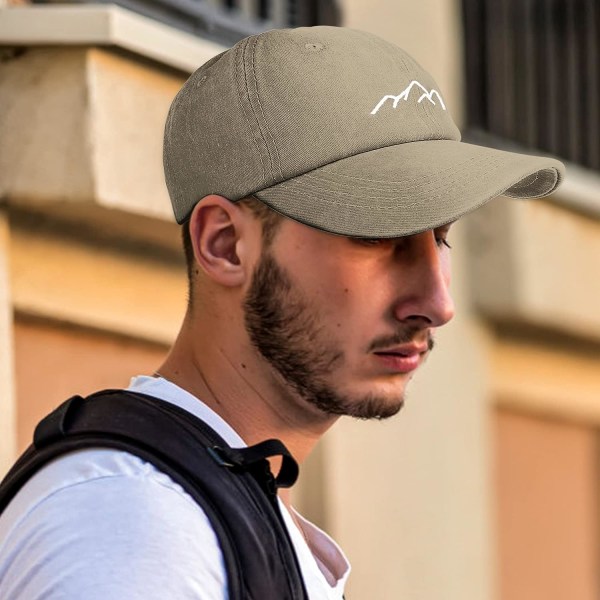 Herr Basebollkeps Bomull Broderad Solhatt Unisex Justerbar C